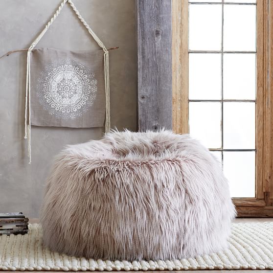 Pottery Barn Teen Pallas Cat Faux-Fur Beanbag pottery barn teen seating sale