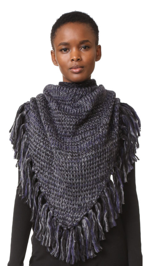 Rebecca Minkoff Chunky Melange Triangle Scarf Black Shopbop event of the season sale