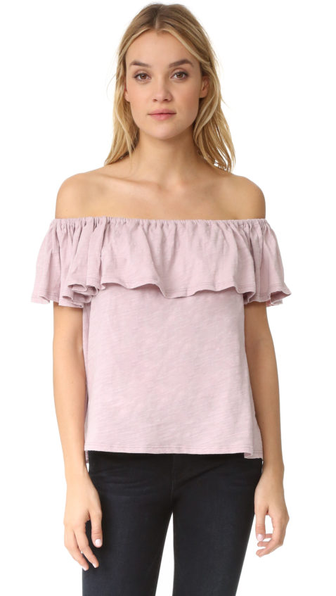 Rebecca Minkoff Diosa Off The Shoulder Top Lavender Shopbop event of the season sale