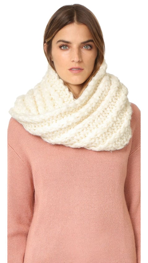 Rebecca Minkoff Hand Knit Cable Neck Warmer Infinity Scarf Cream Shopbop event of the season sale