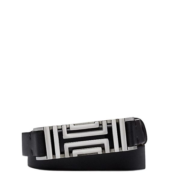 TORY BURCH FOR FITBIT FRET DOUBLE-WRAP BRACELET Black Tory Silver tory burch private sale
