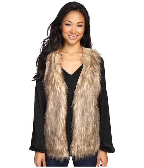 Tart Jamie Faux Fur Vest Brown Tan faux fur vests fall 2016