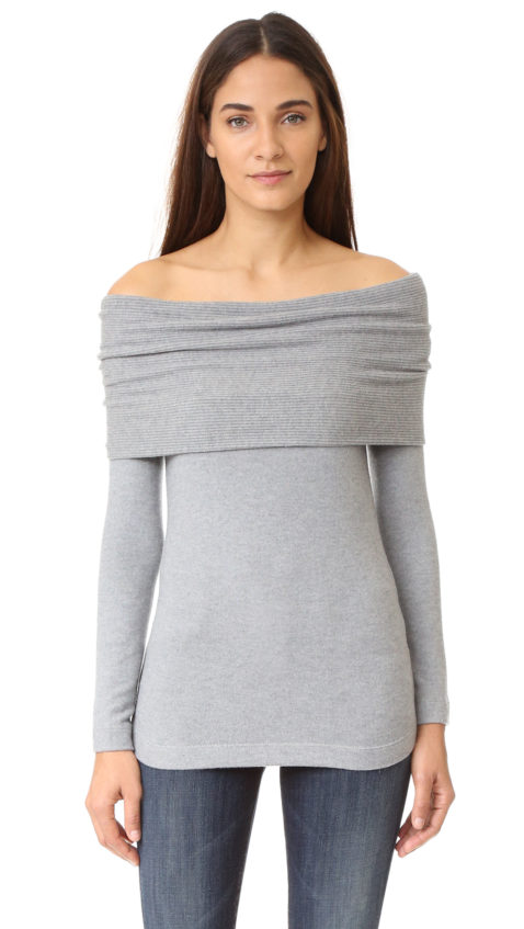 Three Dots Corey Off Shoulder Sweatshirt Granite Shopbop event of the season sale
