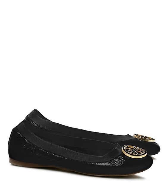 Tory Burch CAROLINE BALLET FLAT Black tory burch private sale