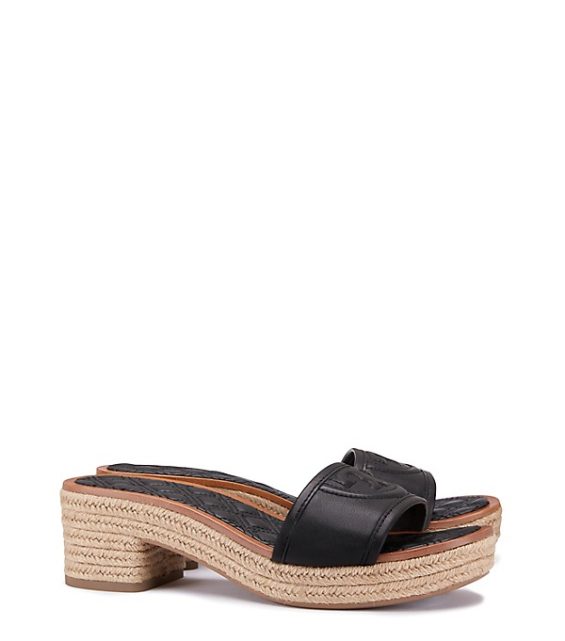 Tory Burch FLEMING ESPADRILLE SLIDE Black tory burch private sale 