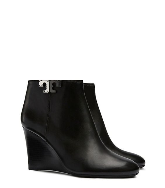 Tory Burch LOWELL WEDGE BOOTIE Black tory burch private sale