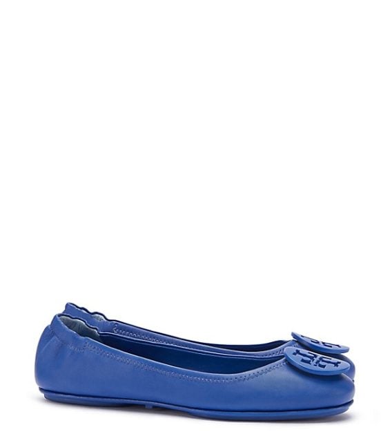 Tory Burch MINNIE TRAVEL BALLET FLAT, LEATHER Jelly Blue tory burch private sale