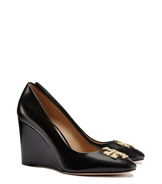 Tory Burch RALEIGH WEDGE Black Gold tory burch private sale 