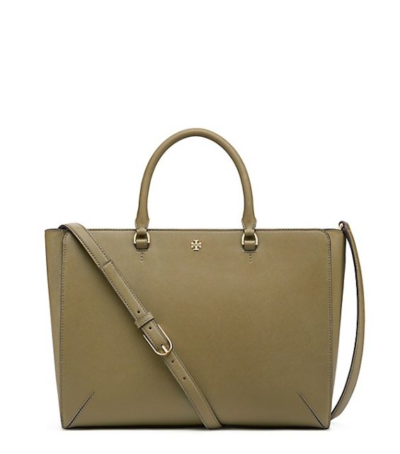 Tory Burch ROBINSON LARGE ZIP TOTE Green Olive tory burch private sale