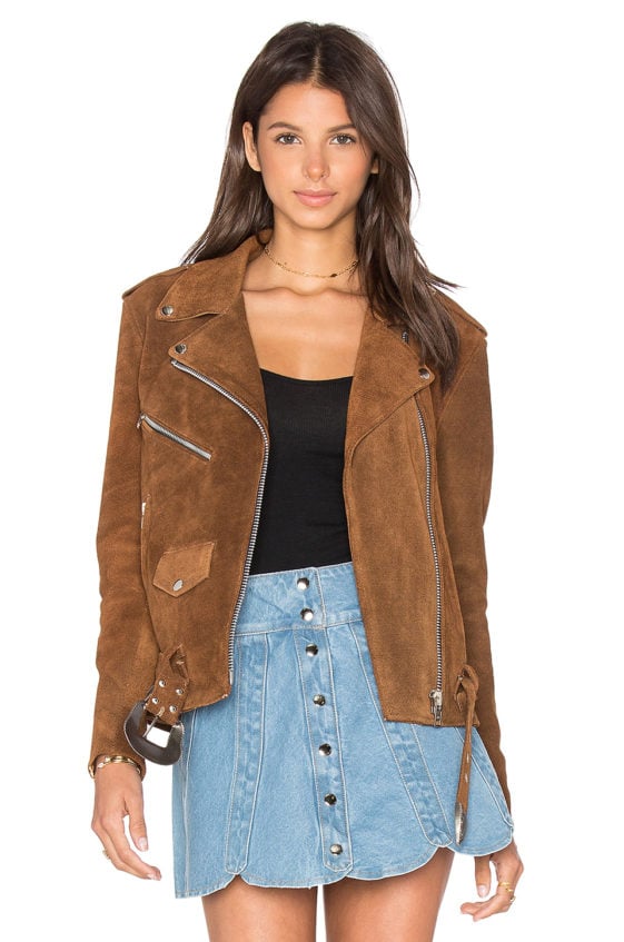 UNDERSTATED LEATHER X Revolve Western Suede Moto Jacket Tan suede moto jackets fall 2016