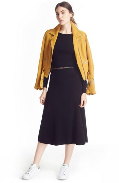 Veda 'Gemini' Suede Moto Jacket (Nordstrom Exclusive) Mustard Yellow suede moto jackets fall 2016