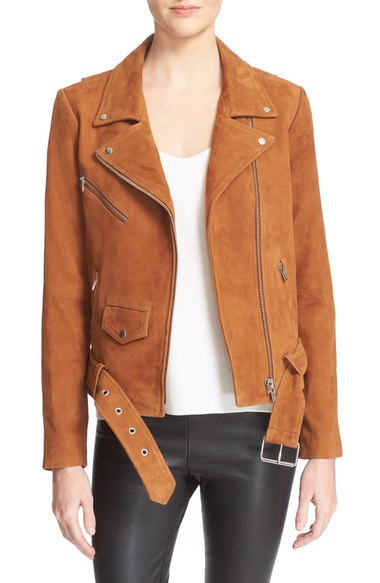 Veda 'Jayne' Suede Moto Jacket Sand suede moto jackets fall 2016