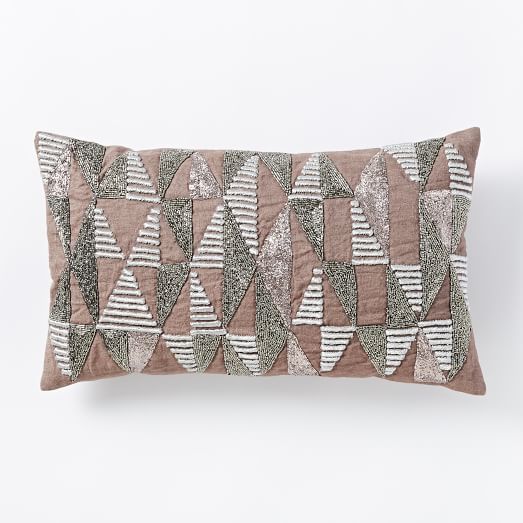 West Elm Beaded Diamond Pillow Cover west elm sale