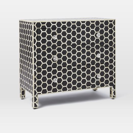 West Elm Bone Inlaid 3-Drawer Dresser - Black west elm sale