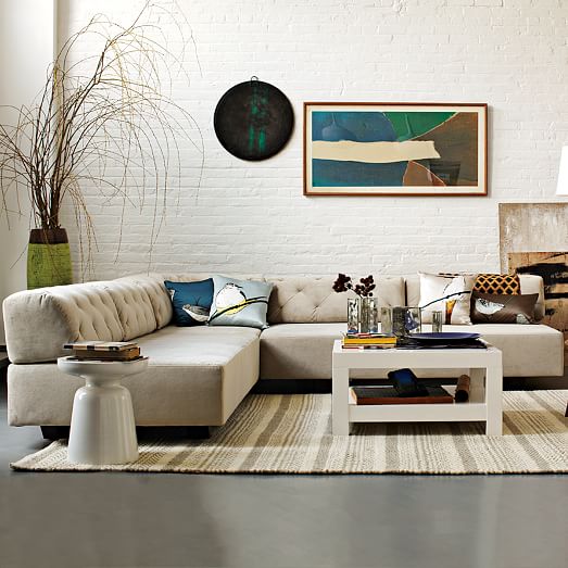 West Elm Build Your Own - Tillary® Tufted Sectional Pieces west elm sale