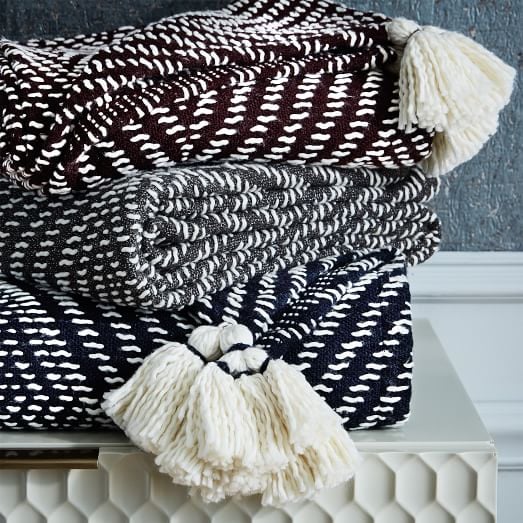 West Elm Diamond Zigzag Throw west elm sale