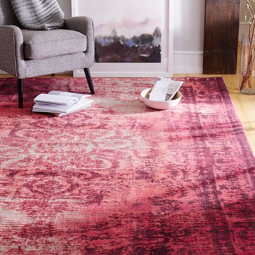 West Elm Distressed Arabesque Wool Rug - Shockwave west elm sale