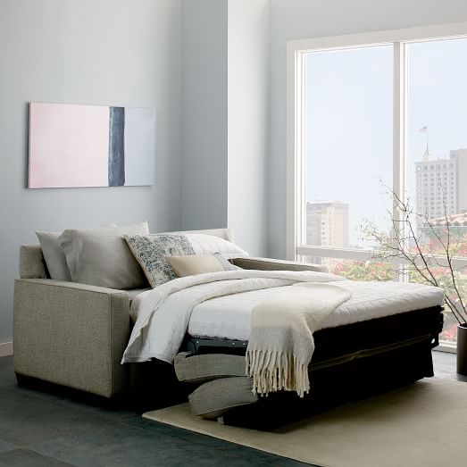 West Elm Henry® Pull-Down Sleeper Sofa - Full Twill Gravel west elm sale