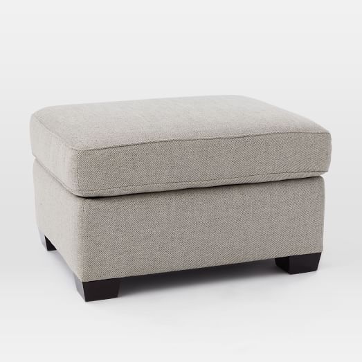 West Elm Henry® Storage Ottoman Twill Gravel west elm sale