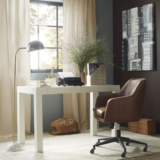 West Elm Parsons Desk - White west elm sale