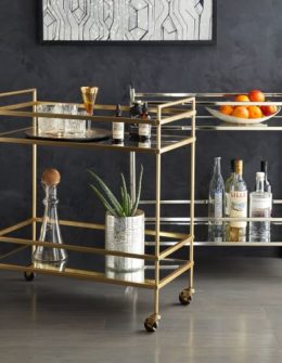 West Elm Terrace Bar Cart Antique Brass west elm sale