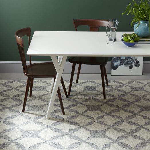 West Elm Tile Wool Kilim Rug - Platinum west elm sale