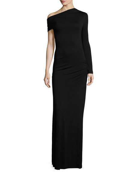 Young Fabulous and Broke Eli One-Shoulder Maxi Dress Black one shoulder dresses 