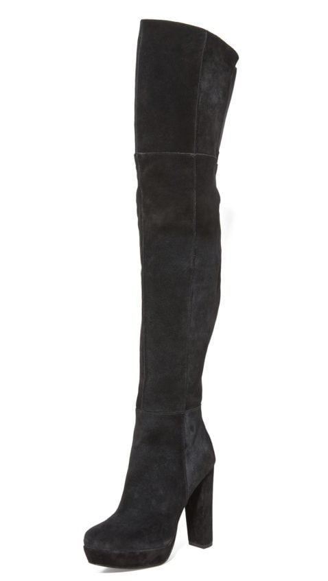 alice + olivia Halle Over the Knee Boots Black Shopbop event of the season sale
