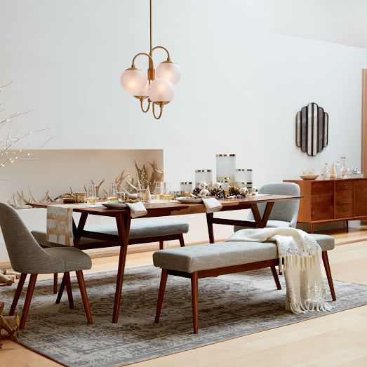West Elm Mid-Century Expandable Dining Table Walnut west elm sale