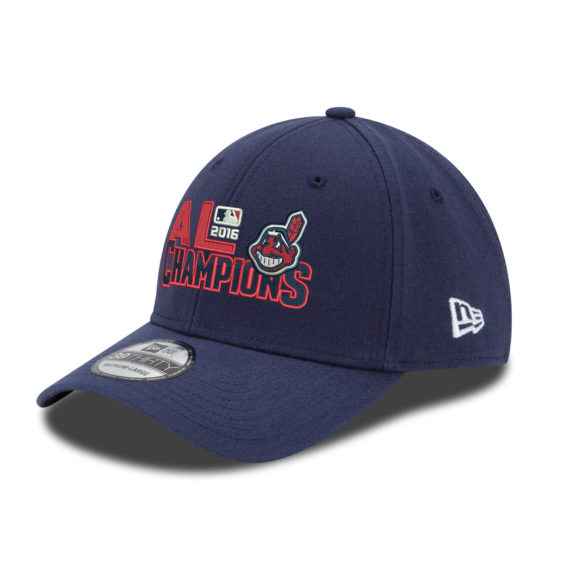 New Era Cleveland Indians Navy 2016 American League Champions 39THIRTY Flex Hat