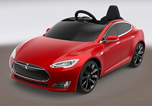 Tesla Radio Flyer Model S Electric Kids Car (Red w/ Black Turbine Wheels) amazon holiday gifts holiday toys