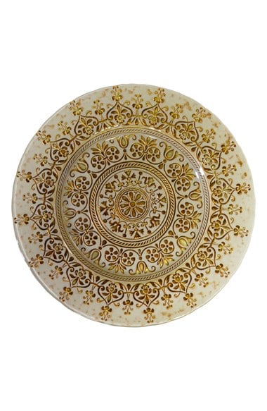 10 Strawberry Street 'Monaco' Glass Charger Plates (Set of 4) Beige glam charger plates holidays