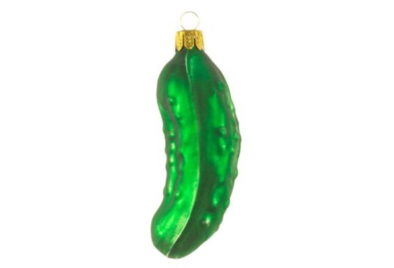 5" Glass Pickle Ornament One Kings Lane holiday decor sale