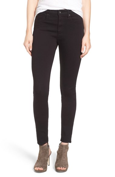 AG 'Farrah' High Rise Skinny Jeans Jet Black Nordstrom pre-black friday sale