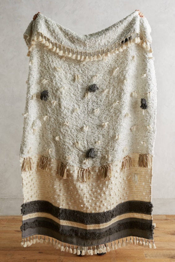 All Roads Design Open Market Throw Charcoal Anthropologie Happy Home Sale