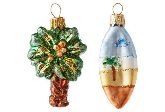 Asst. of 2 Tropical Ornaments One Kings Lane holiday decor sale