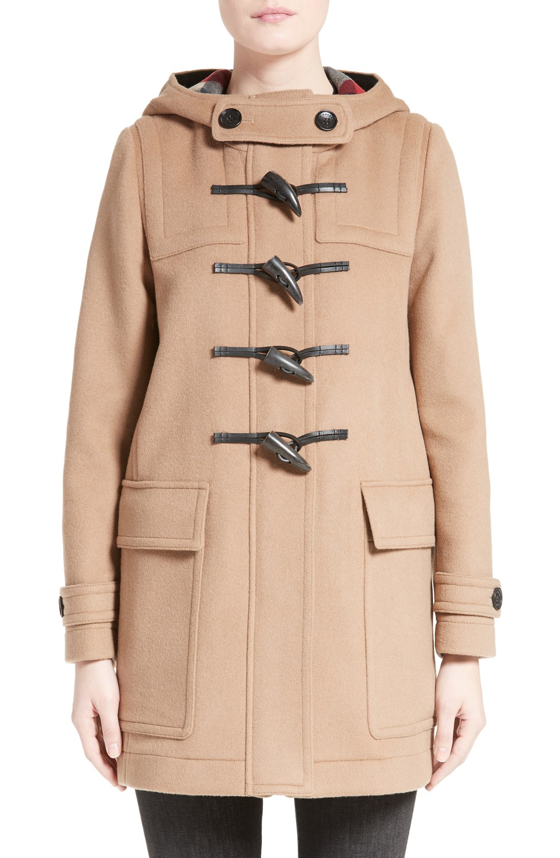 BURBERRY 'BURBERRY 'Baysbrooke' Heart Lined Wool Duffle Coat New Camel toggle coats' Heart Lined Wool Duffle Coat New Camel