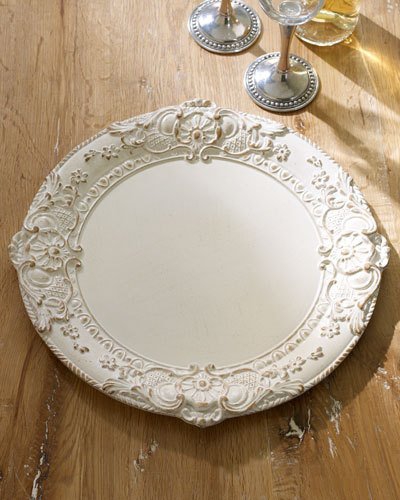 Baroque Charger Plate Ivory Cream