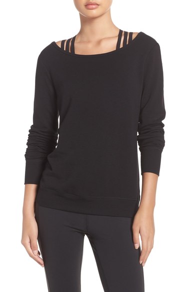 Beyond Yoga kate spade new york & Beyond Yoga Fleece Pullover Black fleece sweaters winter 2016