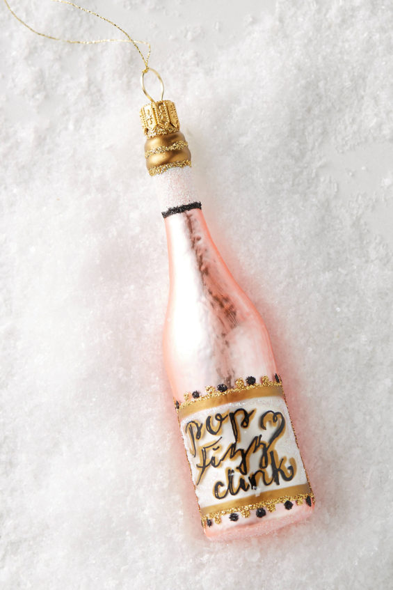 Champagne Toast Ornament Pink Anthropologie happy home sale