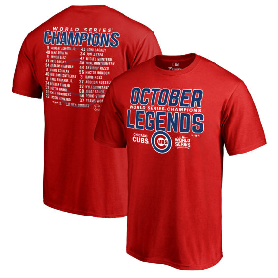 Chicago Cubs Red 2016 World Series Champions Legends T-Shirt chicago cubs world series champions