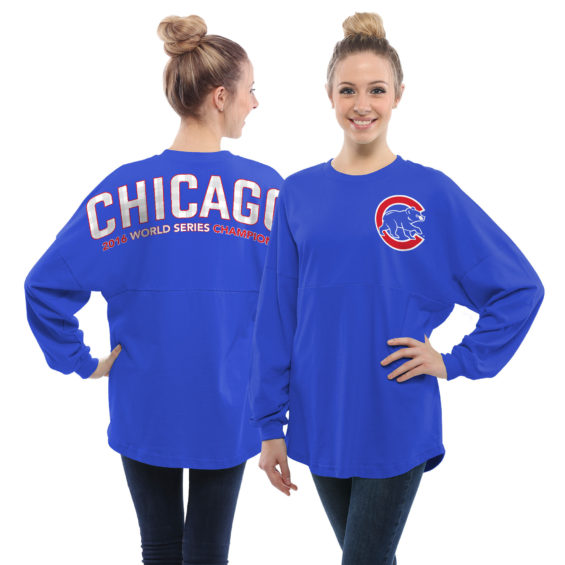 Chicago Cubs Women's Royal 2016 World Series Champions Spirit Jersey