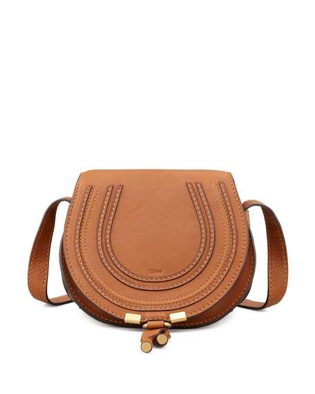 Chloe Marcie Small Leather Crossbody Bag,Tan Neiman Marcus cyber monday sale