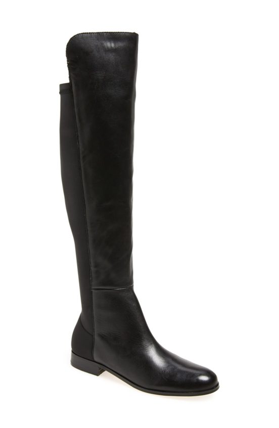 Corso Como 'Laura' Over the Knee Boot (Women) Black Leather flat boots winter 
