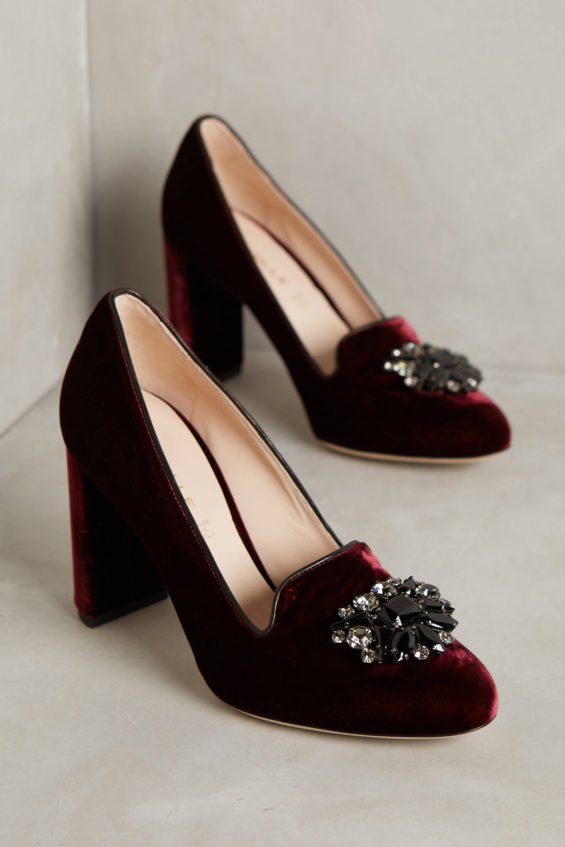 Deimille Bella Smoking Slipper Pumps Velvet Bordeaux vevlet pumps winter holidays