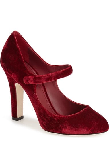 Dolce&Gabbana Mary Jane Pump (Women) Burgundy Velvet pumps winter