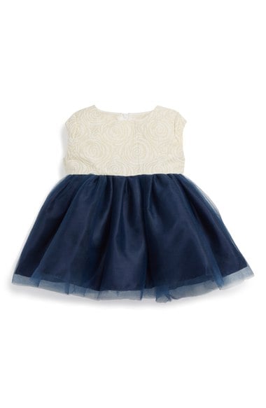 Dorissa Lexi Tulle Dress (Baby Girls) Navy Blue thanksgiving dresses for baby girls