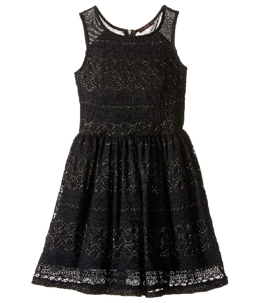 Ella Moss Girl Girl's Isla Lace Fit-&-Flare Dress Black thanksgiving dresses for tweens