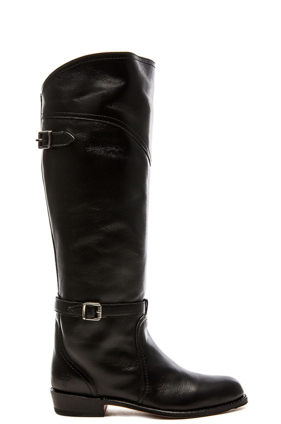 Frye DORADO CLASSIC RIDING BOOT Black flat boots