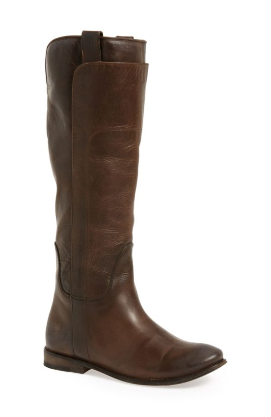 Frye 'Paige' Tall Riding Boot (Women) Slate flat boots 